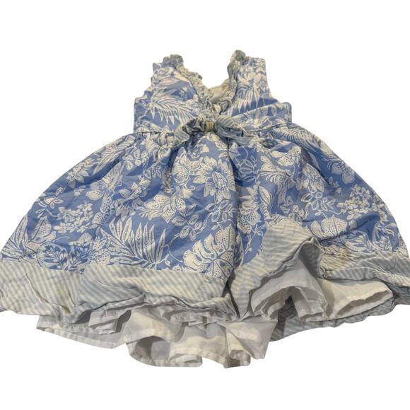 Savannah Toddler Girl 5 Blue Floral Dress - Picture 2 of 5